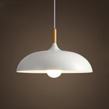 Modern Wood Cast Iron Metal Ceiling Lamp Pendant Light Image - 5