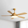 Modern Wood Ceiling Fan with Integrated LED Light Image - 7