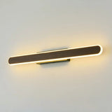 Modern Wood-Color Metal Linear LED Vanity Sconces Image - 11