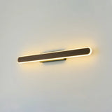 Modern Wood-Color Metal Linear LED Vanity Sconces Image - 9