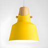 Modern Wood Colorful Bell Dining Room Pendant Light Image - 6