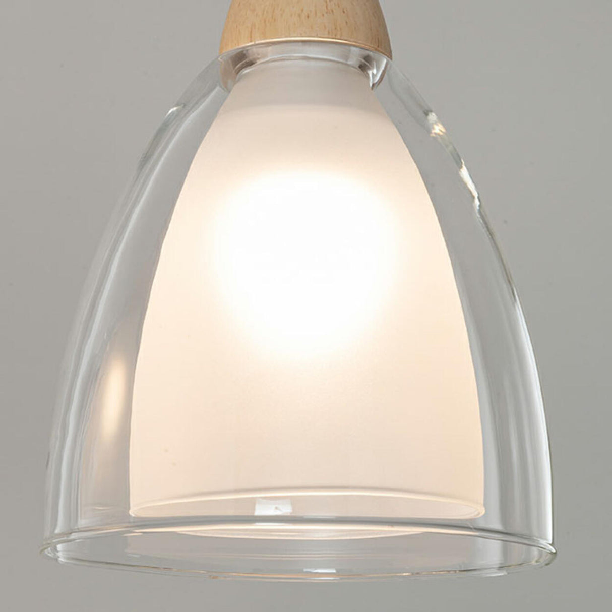 Modern Wood Cone Multi Light Acrylic Pendant Light Image - 15