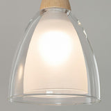 Modern Wood Cone Multi Light Acrylic Pendant Light Image - 15