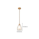 Modern Wood Cone Multi Light Acrylic Pendant Light #size