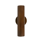 Modern Wood Cylinder Up Down Bedside Wall Sconce Image - 5