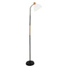 Modern Wood Dome Floor Lamp Adjustable Height Image - 10