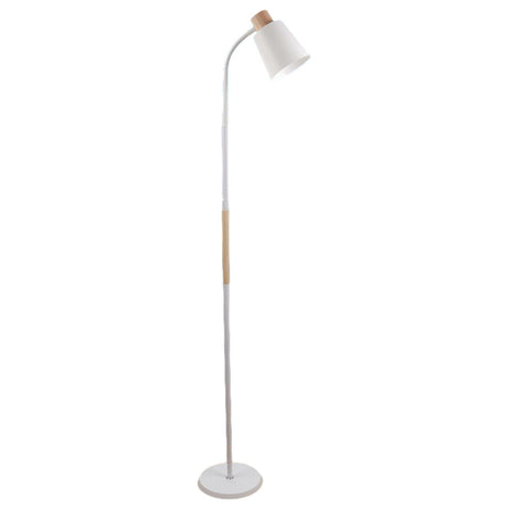 Modern Wood Dome Floor Lamp Adjustable Height Image - 2