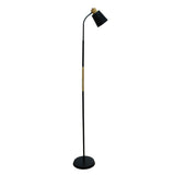 Modern Wood Dome Floor Lamp Adjustable Height Image - 8