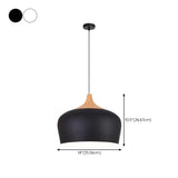 Modern Wood Drum LED Pendant Light Flexible Length Image - 10