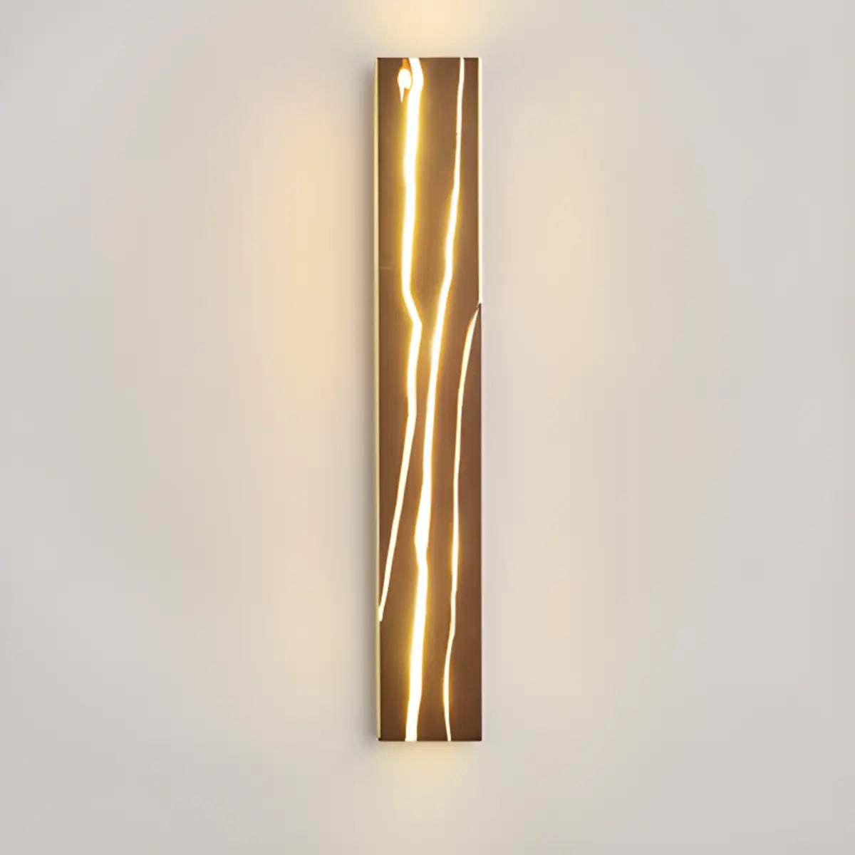 Modern Wood Geometric Artistic Pattern Wall Sconce Image - 10