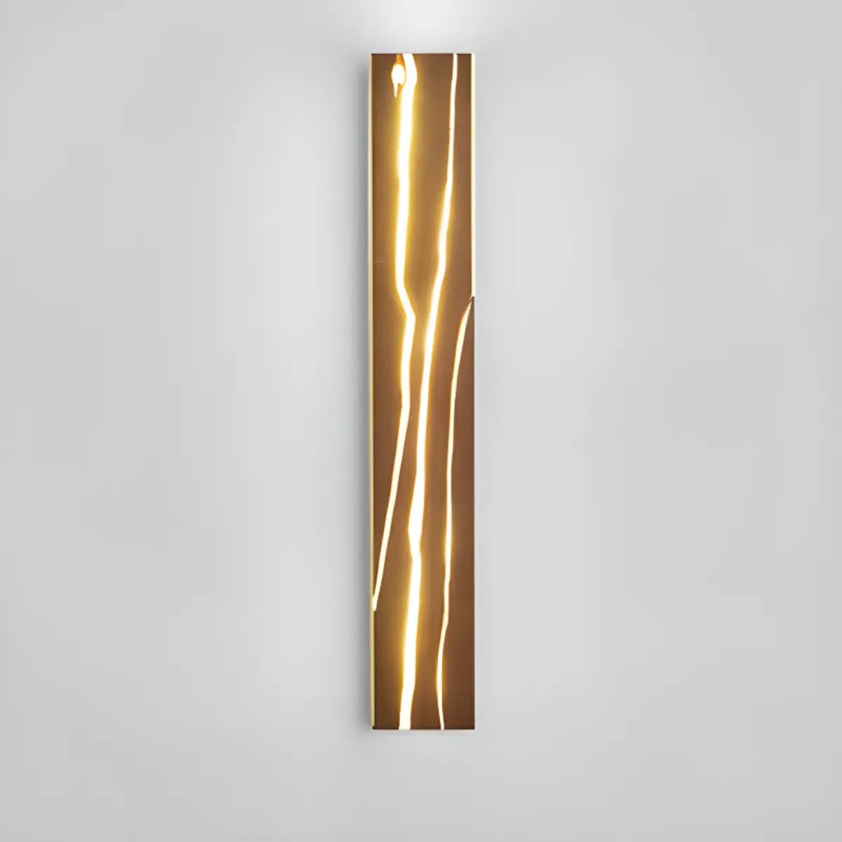 Modern Wood Geometric Artistic Pattern Wall Sconce Image - 11