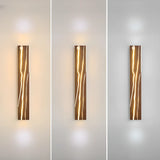 Modern Wood Geometric Artistic Pattern Wall Sconce Image - 12