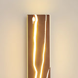 Modern Wood Geometric Artistic Pattern Wall Sconce Image - 17