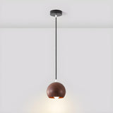 Modern Wood Geometric Pendant Light Adjustable Height Image - 12