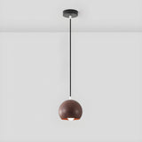 Modern Wood Geometric Pendant Light Adjustable Height Image - 6