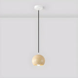 Modern Wood Geometric Pendant Light Adjustable Height Image - 7