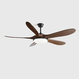 Modern 3 Wood Grain Blades Ceiling Fan with LED Light Image - 8