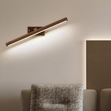 Modern Wood Grain Tube LED Bathroom Vanity Light  Image - 1