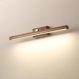 Modern Wood Grain Tube LED Bathroom Vanity Light  Image - 2