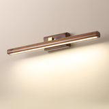 Modern Wood Grain Tube LED Bathroom Vanity Light  Image - 3