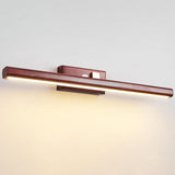 Modern Wood Linear LED Bathroom Vanity Light Image - 10