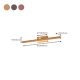 Modern Wood Linear LED Bathroom Vanity Light #size