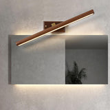 Modern Wood Linear LED Bathroom Vanity Light Image - 4