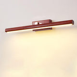 Modern Wood Linear LED Bathroom Vanity Light Image - 7