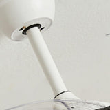 Modern Wood Retractable Blade Round Ceiling Fan Light Image - 11