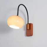 Modern Wood White Curved Arm Sconce Image - 10