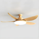 Remote Control Wooden 5 Blade Ceiling Fan with Light Image - 6