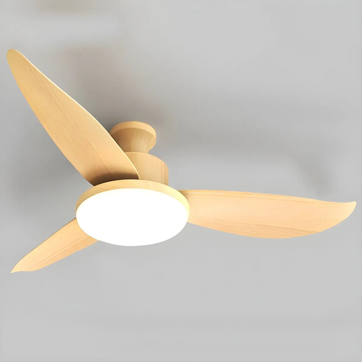 Remote Control Wooden 5 Blade Ceiling Fan with Light Image - 7