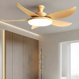 Remote Control Wooden 5 Blade Ceiling Fan with Light Image - 8