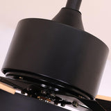 Modern Wooden 5 Blade Tricolor LED Ceiling Fan Light Image - 9