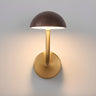 Modern Wooden Dome Metal LED Wall Sconce Light Image - 3