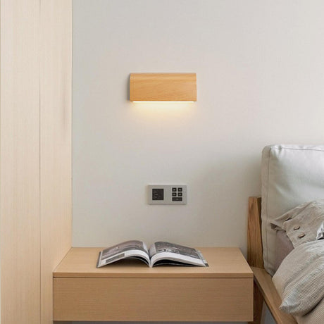 Modern Wooden Minimalist Wall Sconce Light Image - 1