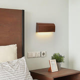 Modern Wooden Minimalist Wall Sconce Light Image - 2