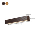 Modern Wooden Slat LED Vanity Light Fixture Image - 16