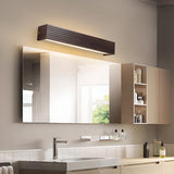 Modern Wooden Slat LED Vanity Light Fixture Image - 6