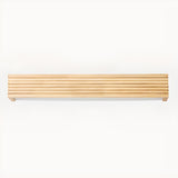 Modern Wooden Slat LED Vanity Light Fixture Image - 7