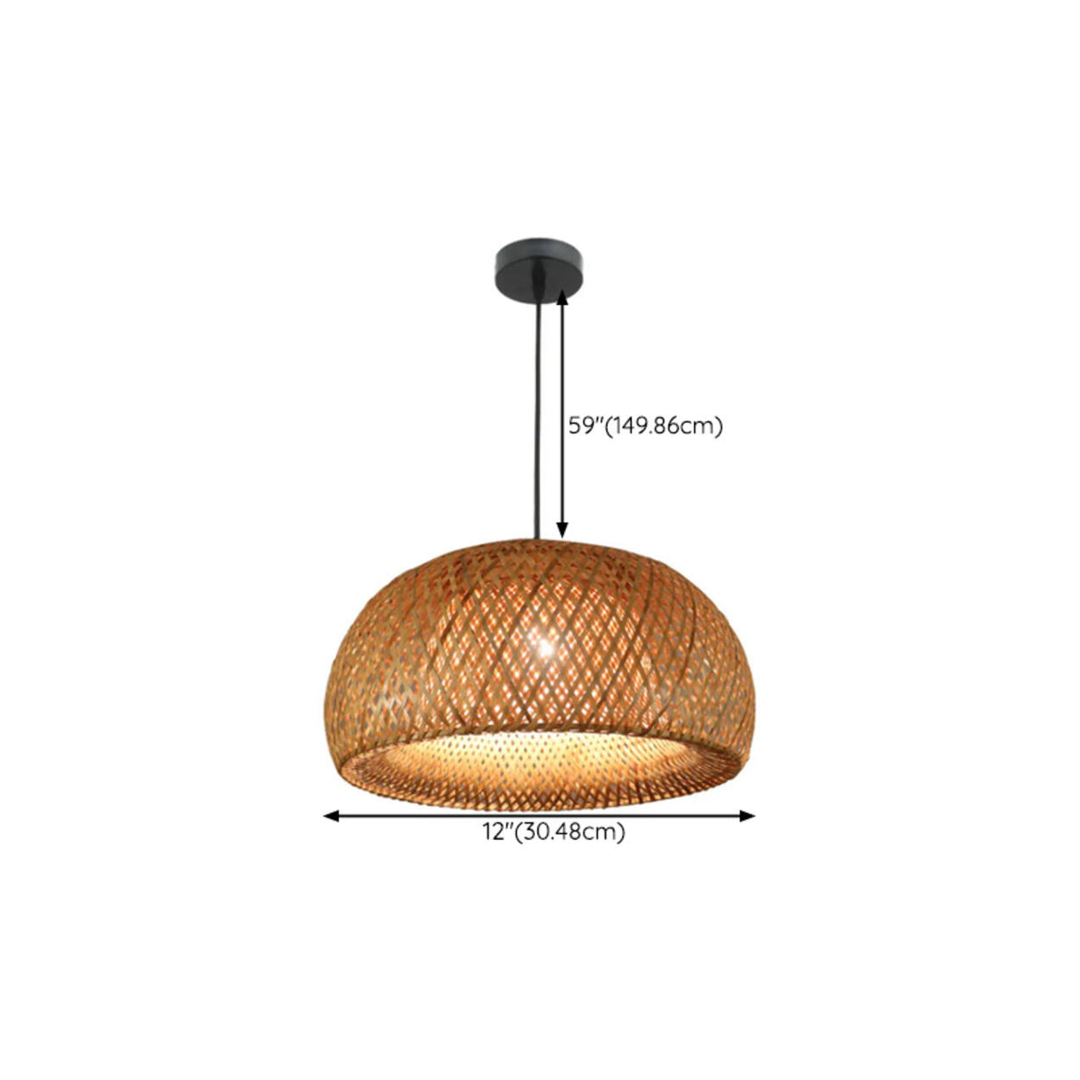 Modern Woven Bamboo Geometric Artistic Twist Pendant Light 