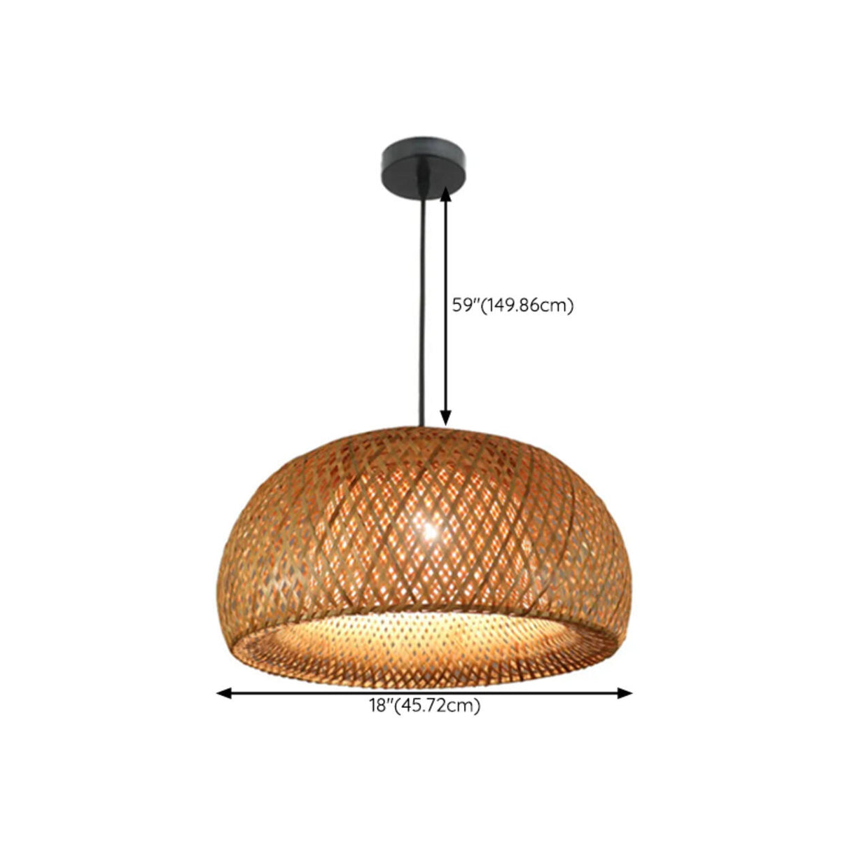 Modern Woven Bamboo Geometric Artistic Twist Pendant Light Image - 18