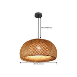 Modern Woven Bamboo Geometric Artistic Twist Pendant Light Image - 18