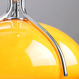 Modern Yellow Casual Metal White Glass Dome Pendant Light Image - 8