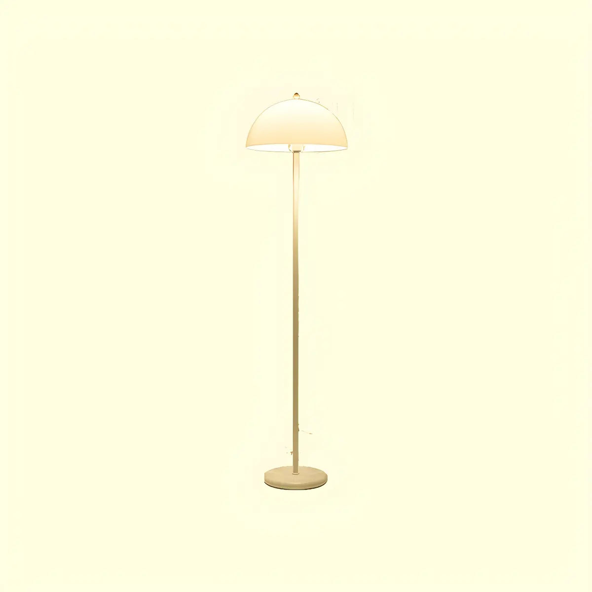 Modern Yellow Dome Metal Living Room Floor Lamp Image - 2