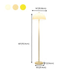 Modern Yellow Dome Metal Living Room Floor Lamp #size