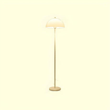 Modern Yellow Dome Metal Living Room Floor Lamp Image - 2