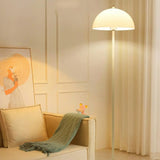 Modern Yellow Dome Metal Living Room Floor Lamp Image - 4