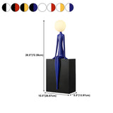 Modern Yellow Statue Abstract Resin LED Floor Lamp #size