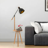 Modernist Dome Adjustable Arm LED Metal Floor Lamp Image - 1